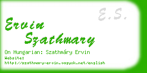 ervin szathmary business card